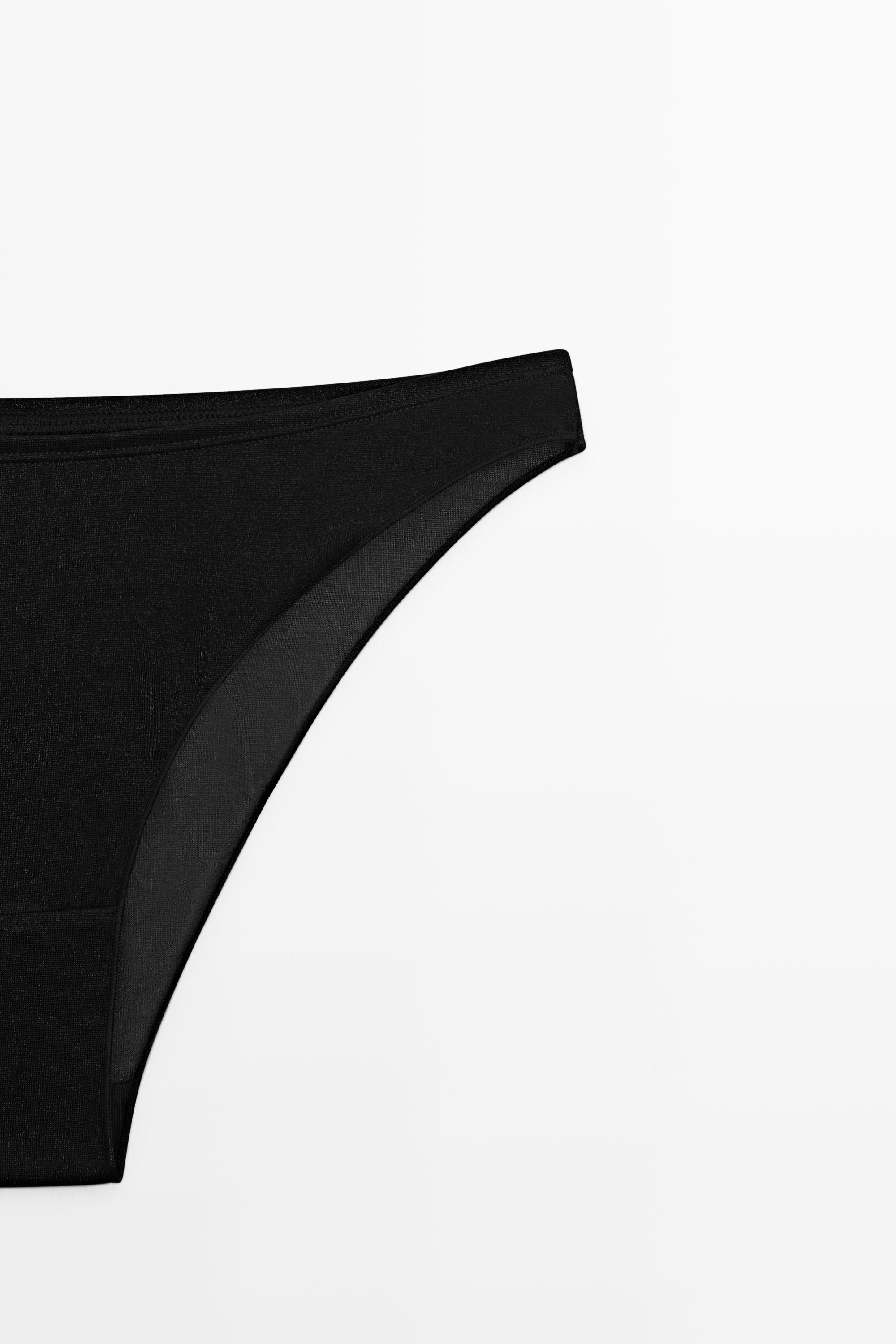 Semi-sheer briefs with metallic detail