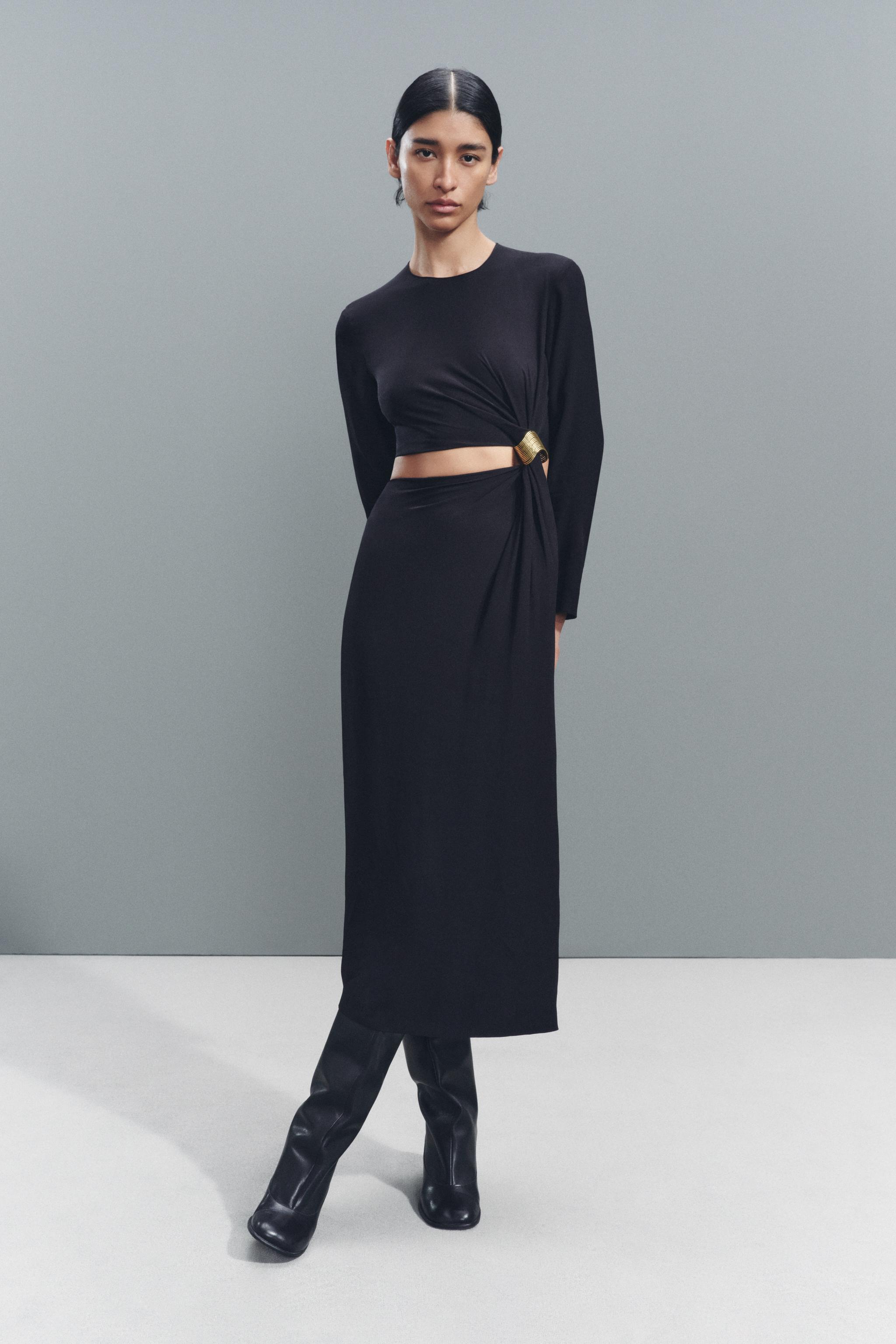 ZW COLLECTION CUT OUT DRESS - Black | ZARA United States