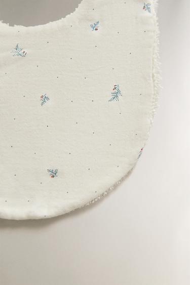 FLORAL BABY BIB - Ecru by Zara - Image 2