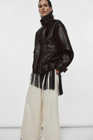 CASACO EM POLIPELE ZW COLLECTION - Castanho da Zara