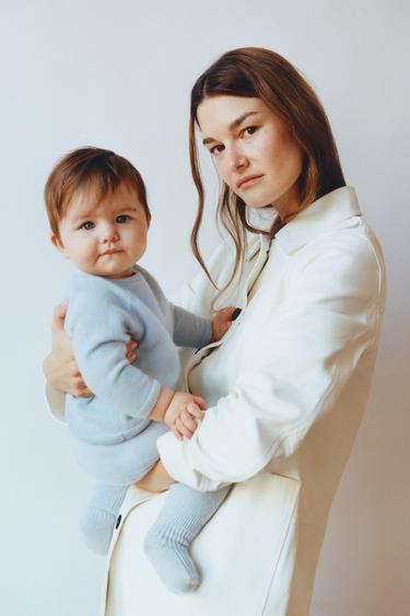 100% CASHMERE SOCKS - Light blue by Zara