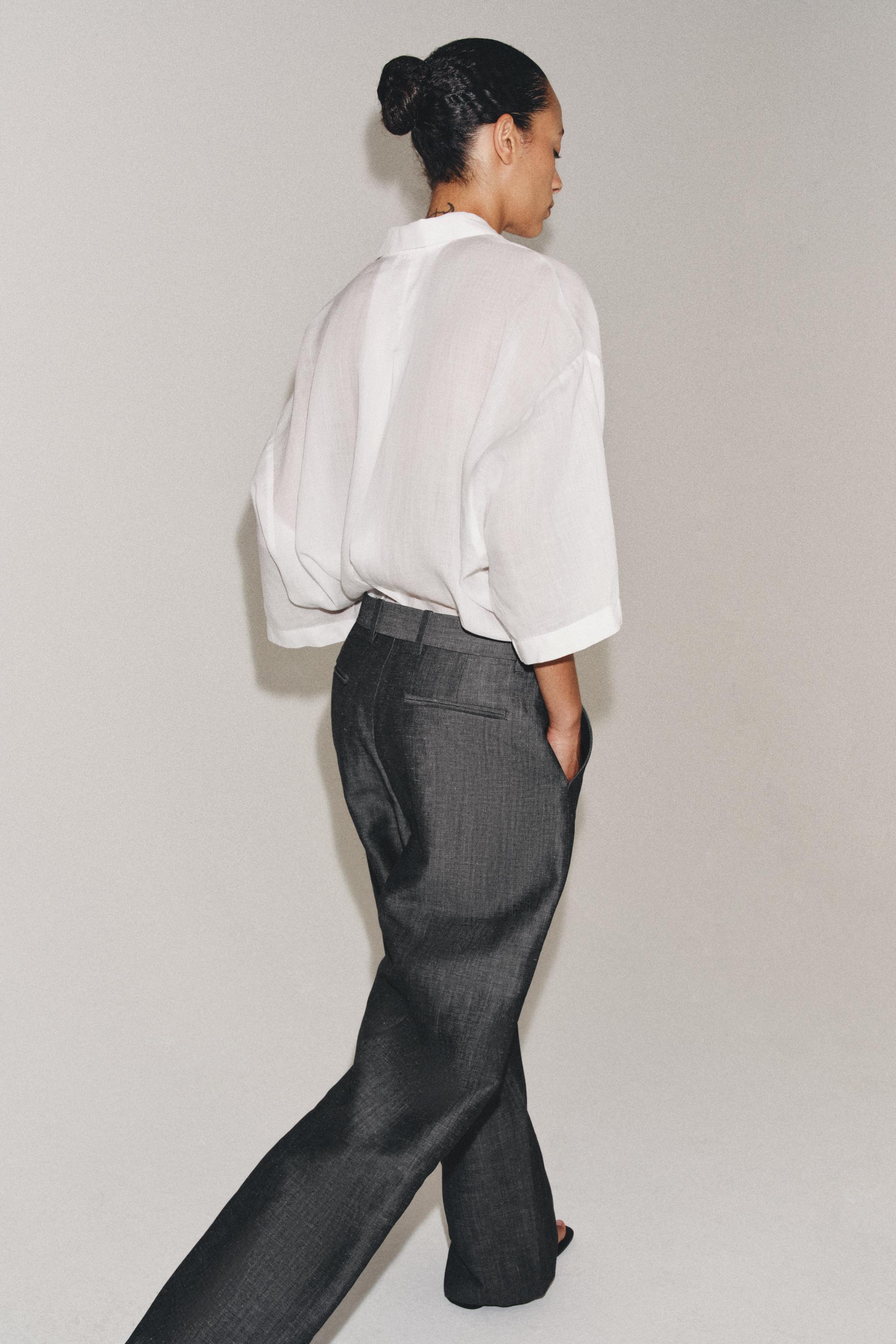 CHEMISE OVERSIZE AVEC RAMIE ZW COLLECTION