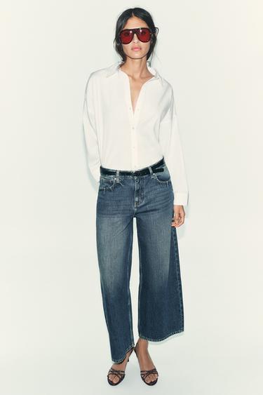 BUTTONED POPLIN SHIRT - White by Zara