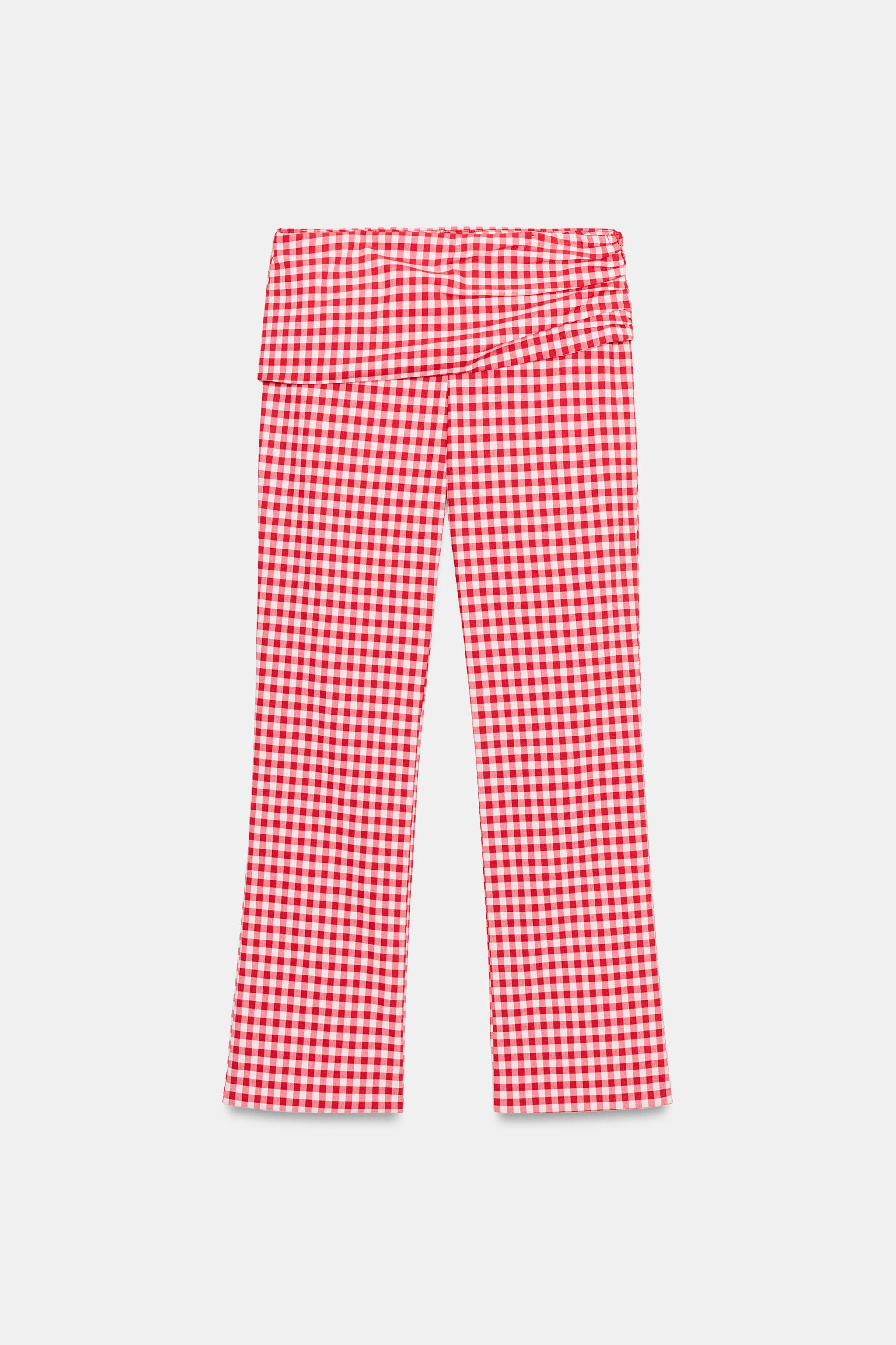 GINGHAM CAPRI PANTS