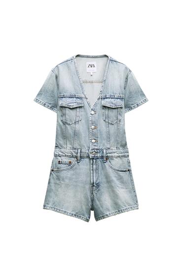DENIM TRF PLAYSUIT