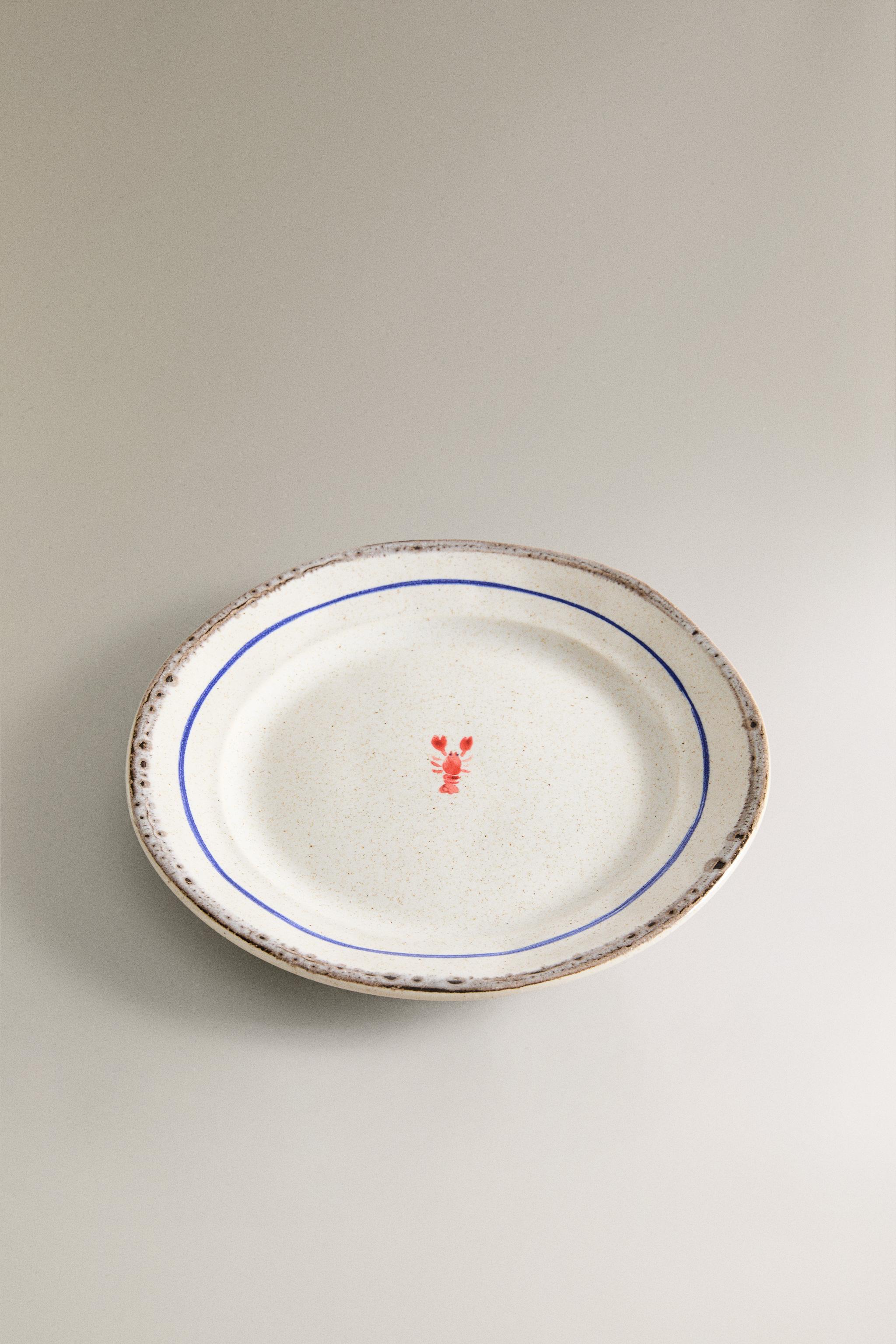 STONEWARE FISH DESSERT PLATE
