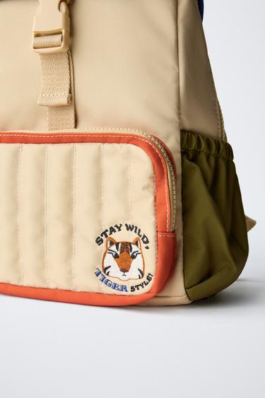 TIGER BACKPACK - Camel Brown by Zara - Image 2