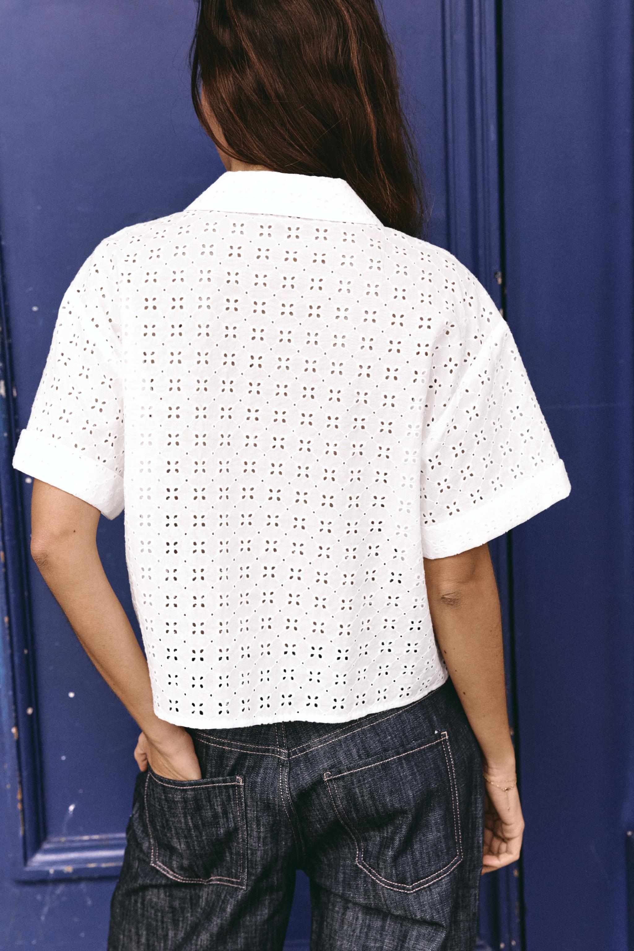 OPENWORK EMBROIDERY SHIRT - White | ZARA United States