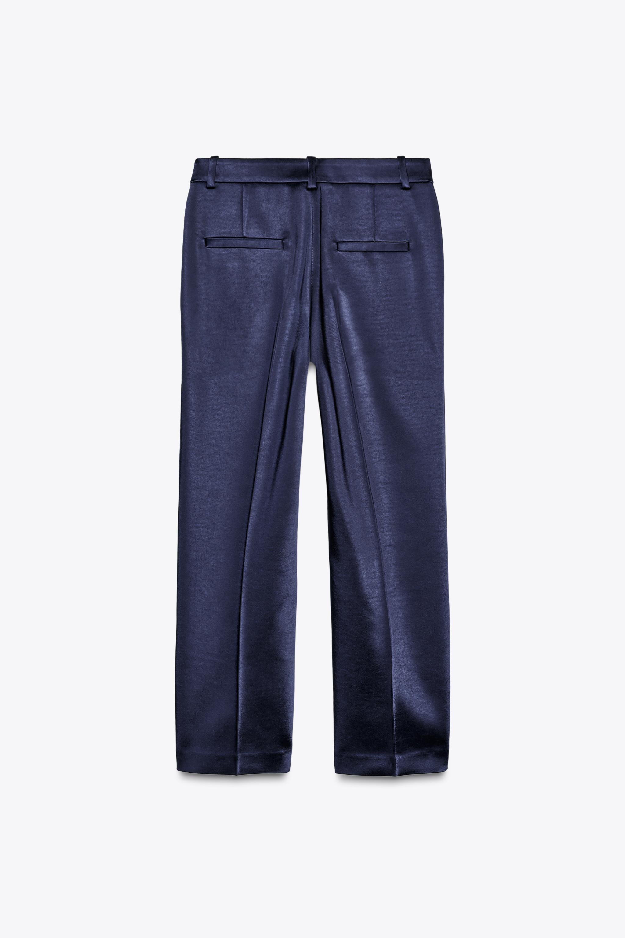 ZARA - ZARA サテン カーゴパンツ Mサイズ ブラックの通販 by