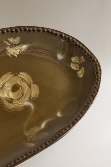 PETIT PLATEAU DE BAIN FLEUR - Kaki de Zara - Image 2