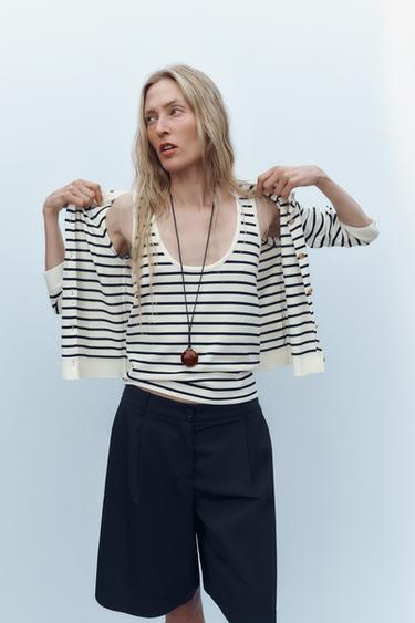 STRIPED KNIT TOP - striped by Zara - Image 2
