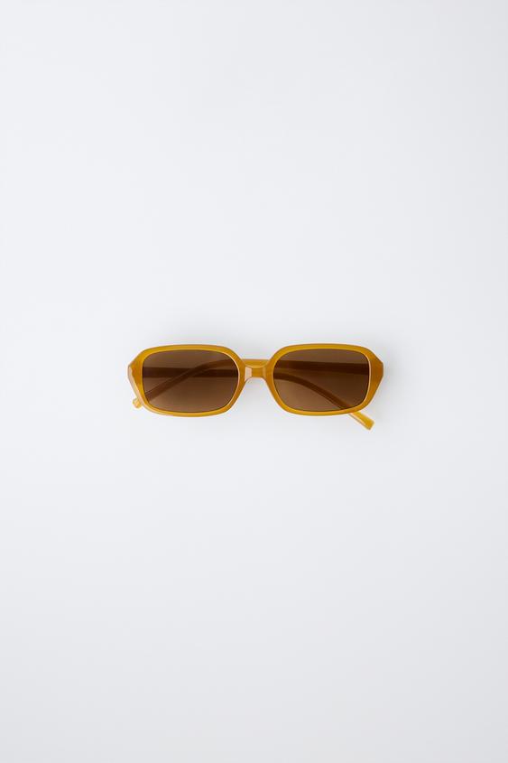 GAFAS DE SOL PASTA RECTANGULAR - Caramelo de Zara - Imagen 0