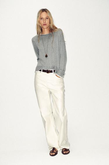 DOUBLE KNIT SWEATER – Grey marl – „Zara“