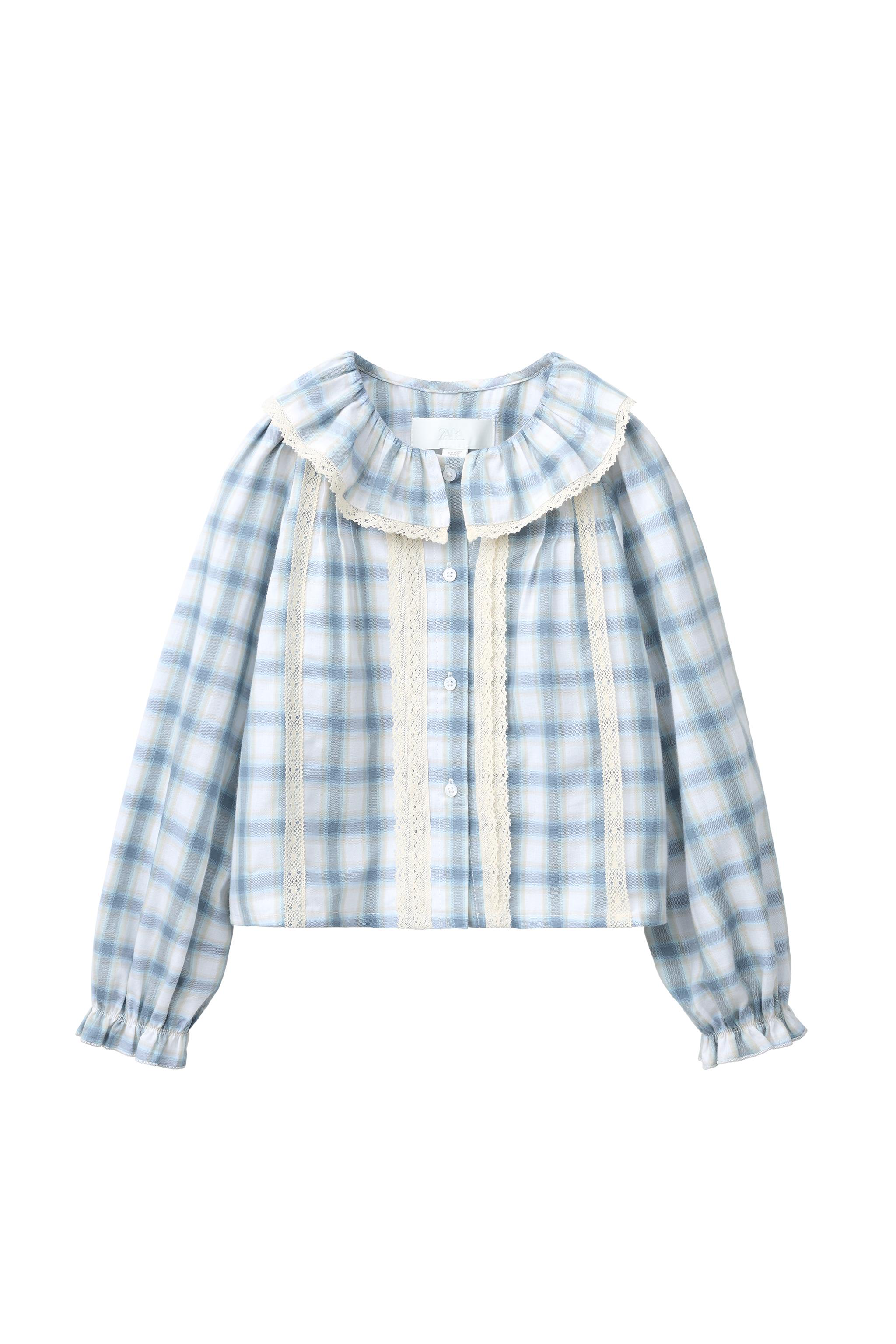 CAMISA CUADROS ENCAJE