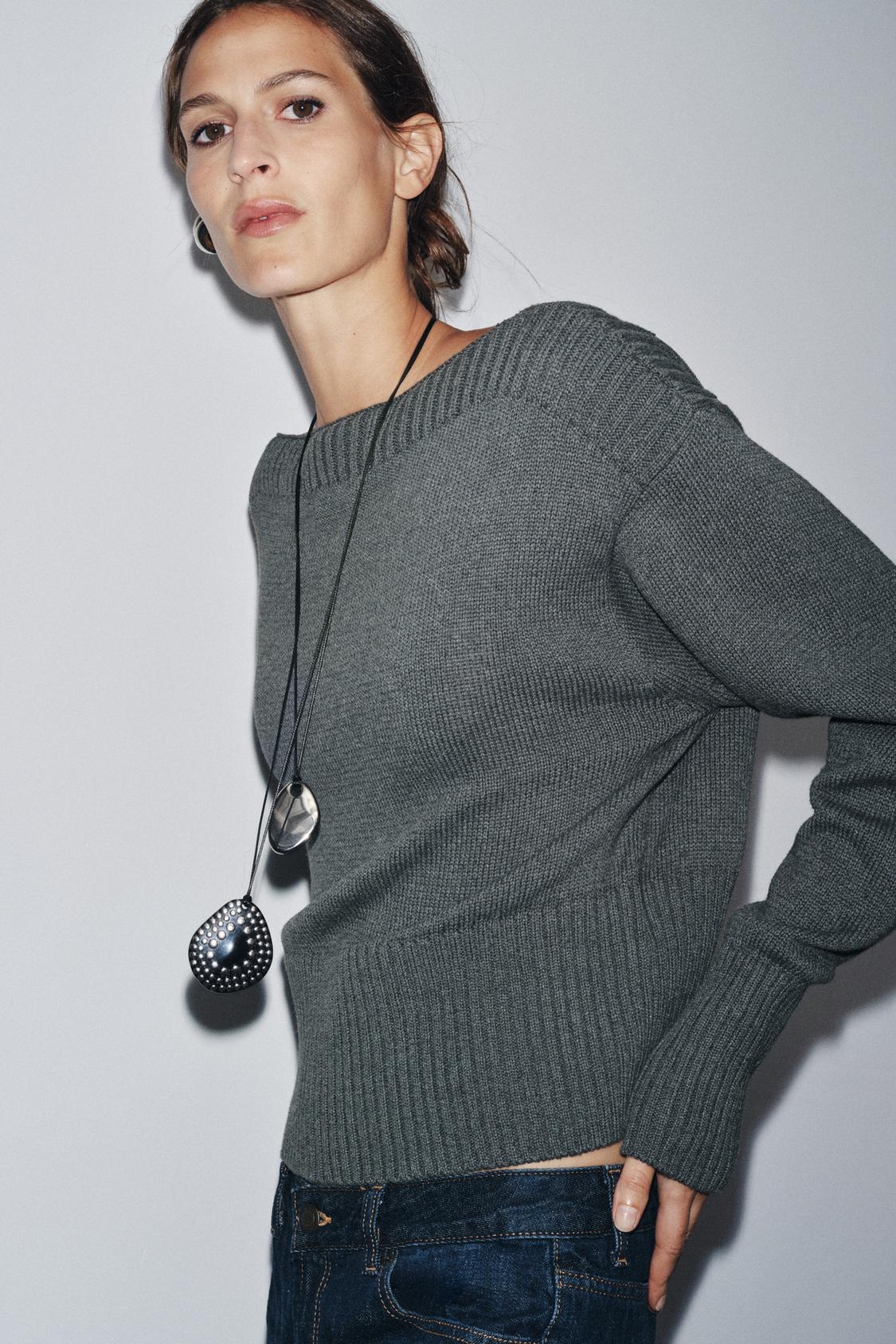 PULL EN MAILLE COL BATEAU