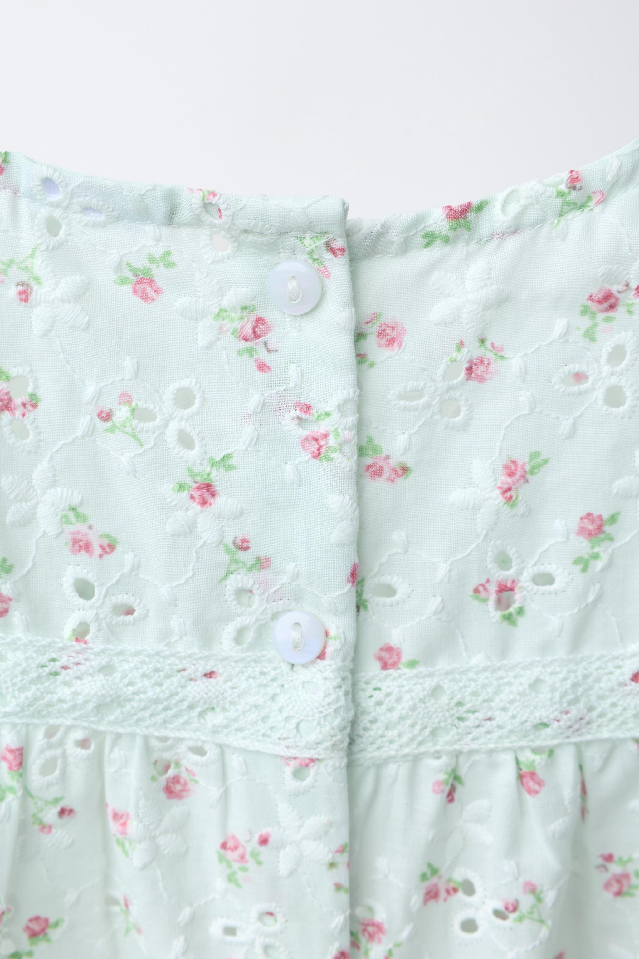 CHEMISE BRODERIE SUISSE IMPRIMÉ FLEURS