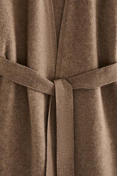 ROBE DE CHAMBRE CACHEMIRE - Marron / Taupe de Zara - Image 3
