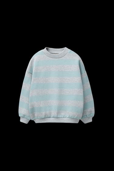 STRIPED SWEATSHIRT - Blue by Zara - Image 0