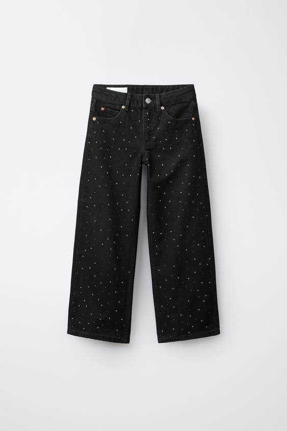 JEANS BARREL STRASS - Negro de Zara - Imagen 0