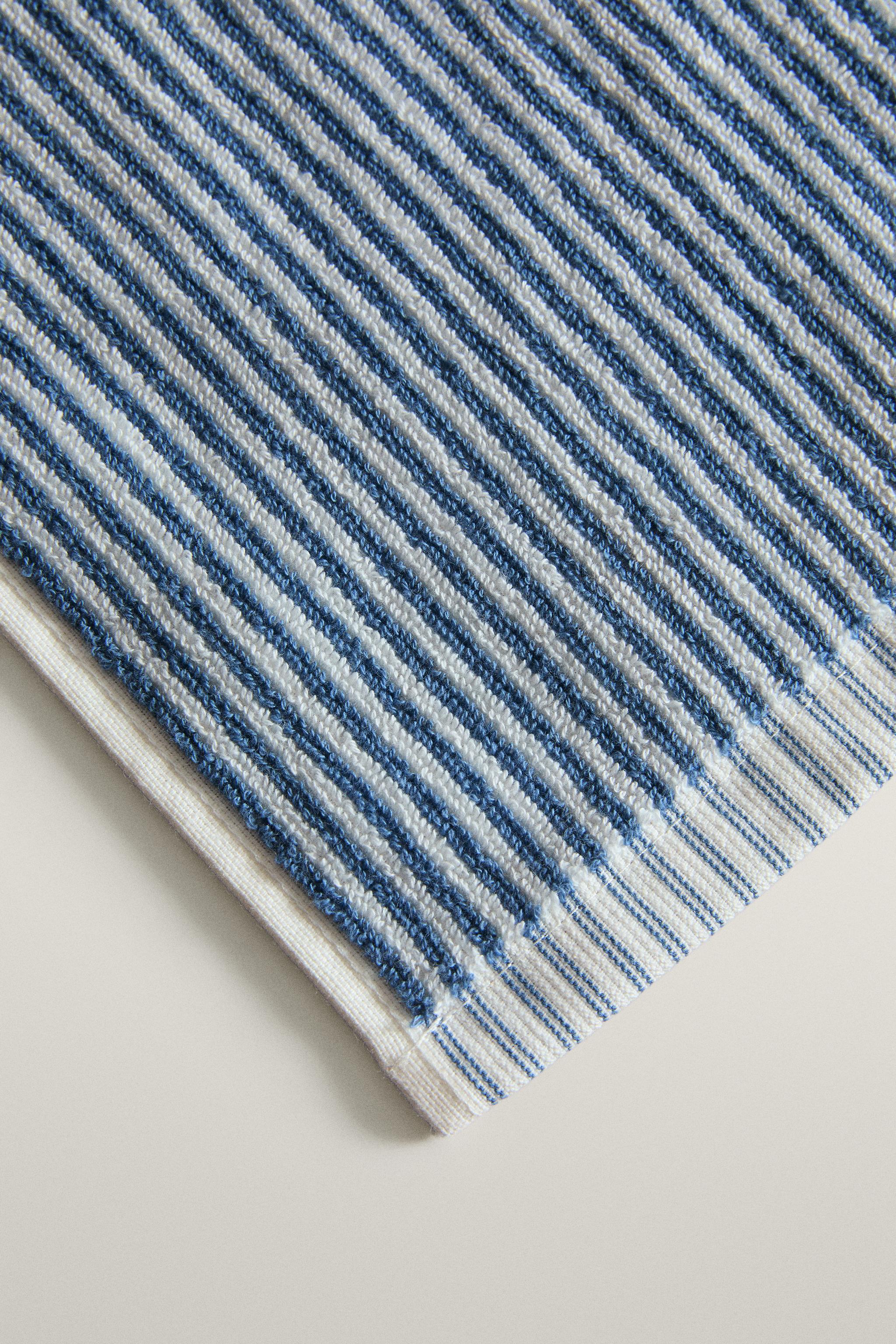 SERVIETTE DE BAIN COTON RAYÉE