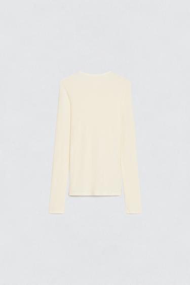 SOSHIOTSUKI X ZARA HENLEY COLLAR T-SHIRT - Ecru by Zara - Image 5