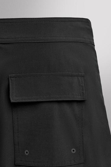 SURF BOARD SHORTS WITH POCKET - Black by Zara - Image 9