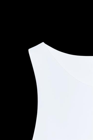 POLYAMIDE HALTER BODYSUIT - White by Zara