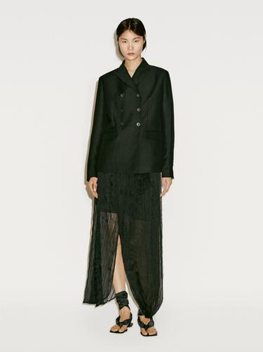 Falda plisada detalle vuelta - Limited edition - Negro de Zara - Imagen 0