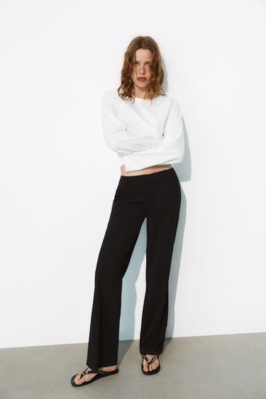 PANTALÓN RECTO TIRO BAJO - Negro de Zara