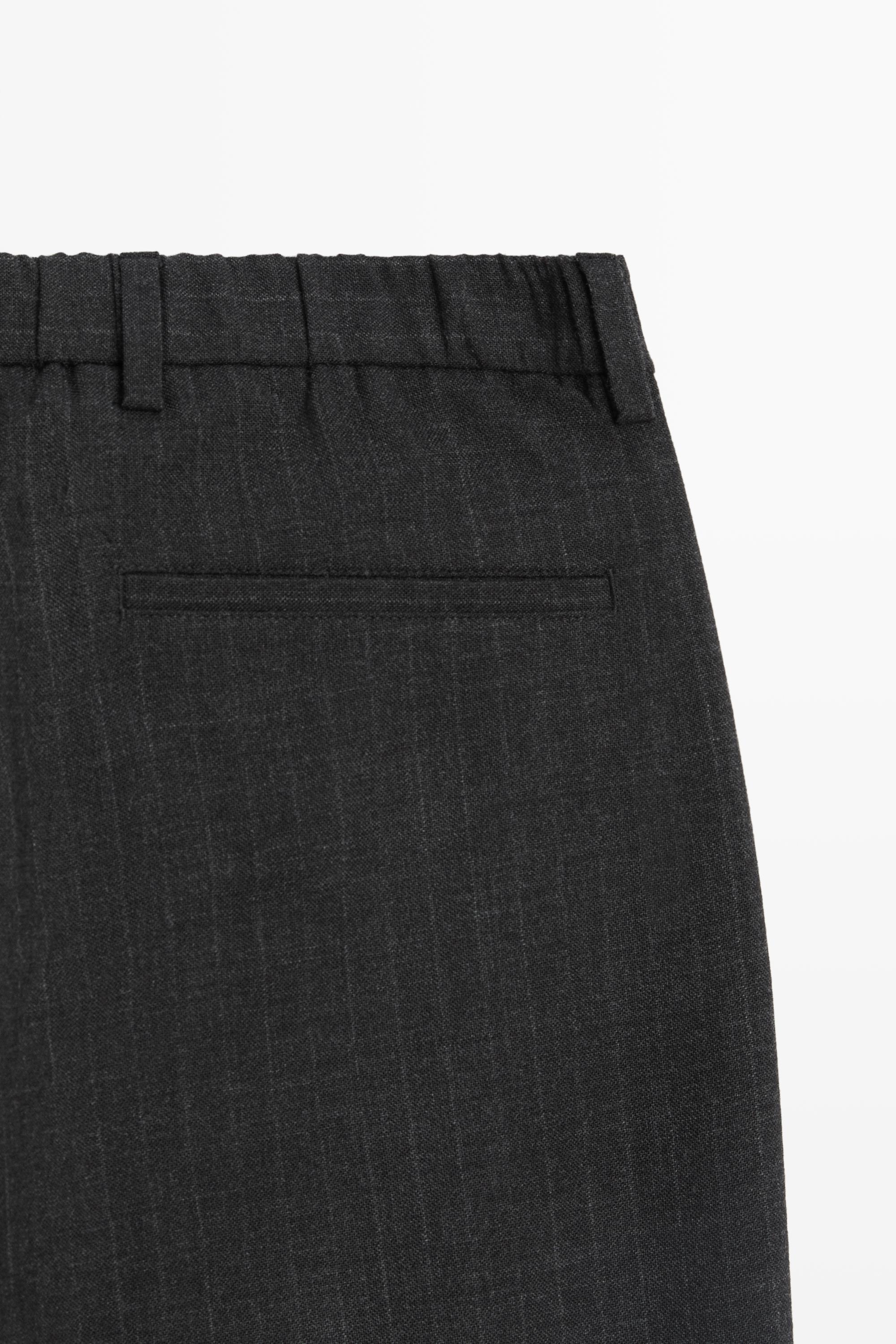 100% wool striped relaxed fit trousers