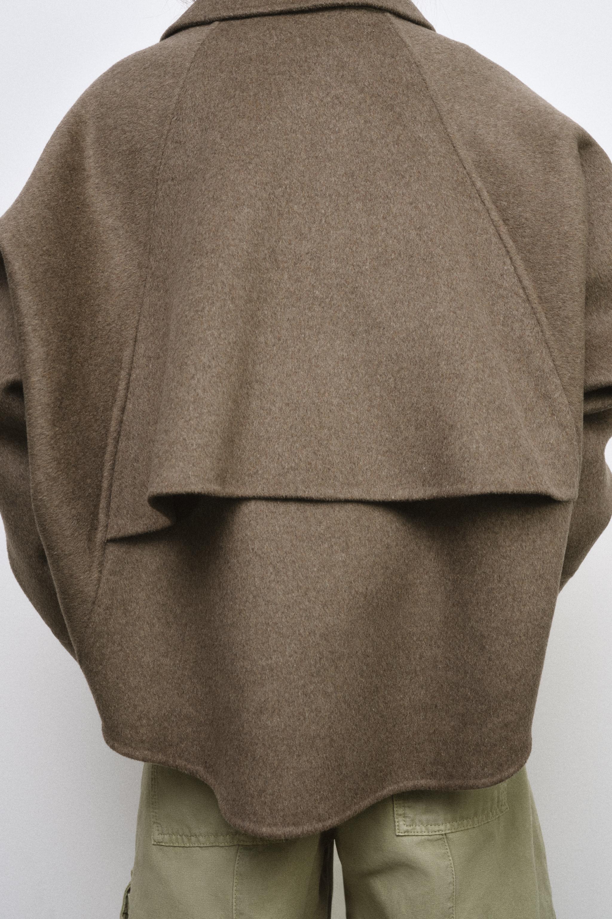 WOOL BLEND ZIPPER JACKET ZW COLLECTION - Brown / Taupe | ZARA