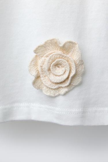 HAUT À FLEURS EN CROCHET - Blanc de Zara - Image 3