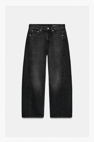 JEAN ZW COLLECTION ANKLE RELAXED TAILLE NORMALE - Noir de Zara