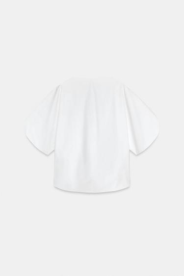 TOP POPELINE ZW COLLECTION ÉDITION LIMITÉE - Blanc de Zara - Image 5