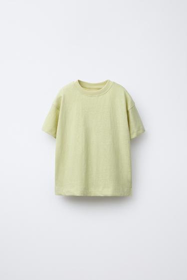 CAMISETA ALGODÓN - Verde claro de Zara