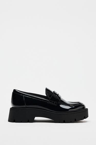 LOAFERS WITH TRACK SOLES - Black by Zara
