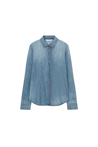 TRF DENIM SHIRT - Blue by Zara