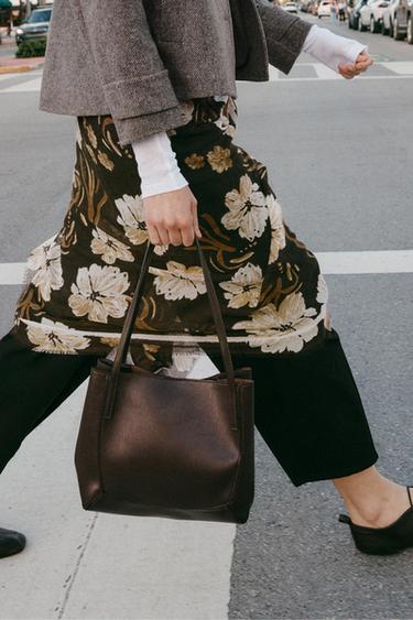 SAC SHOPPER DÉTAILS - Marron de Zara - Image 1