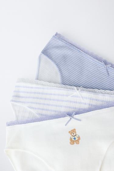 6-14 ANS/ LOT DE SIX CULOTTES OURS - Bleu / Blanc de Zara - Image 4