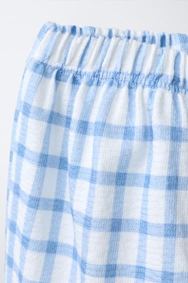 CHECK TROUSERS WITH POCKET - Blue by Zara - Image 2