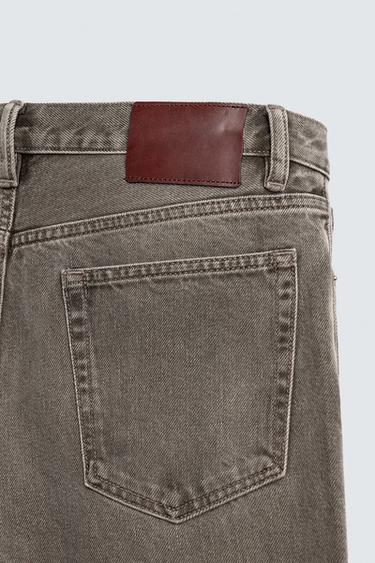 STRAIGHT FIT JEANS - camel by Zara