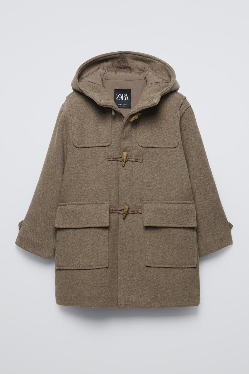 ウールブレンド ダッフルコート - ベージュ | ZARA Japan / 日本