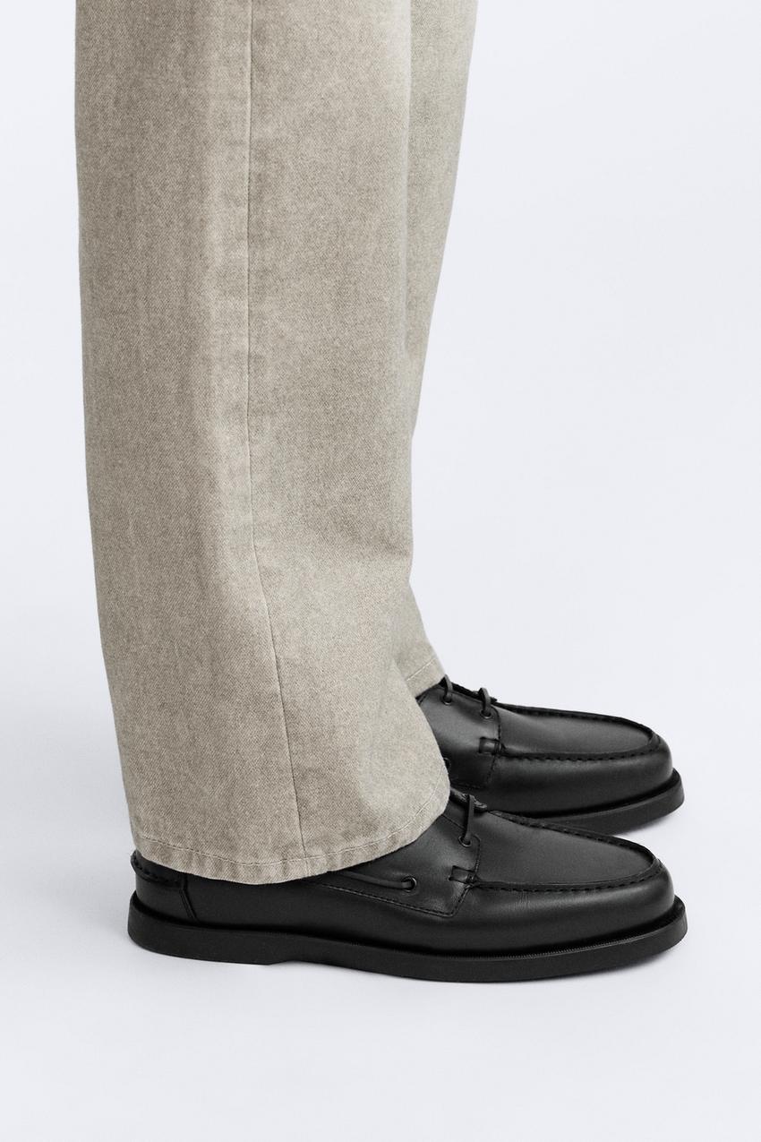 MARITIMER MOKASSIN AUS LEDER - Schwarz | ZARA Deutschland / Germany