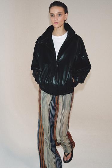 БРЮКИ В ПОЛОСКУ В ПИЖАМНОМ СТИЛЕ — ZW COLLECTION — Разноцветный от Zara