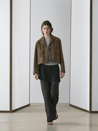 Zara Flowing contrast silk pants - Black - Image 0