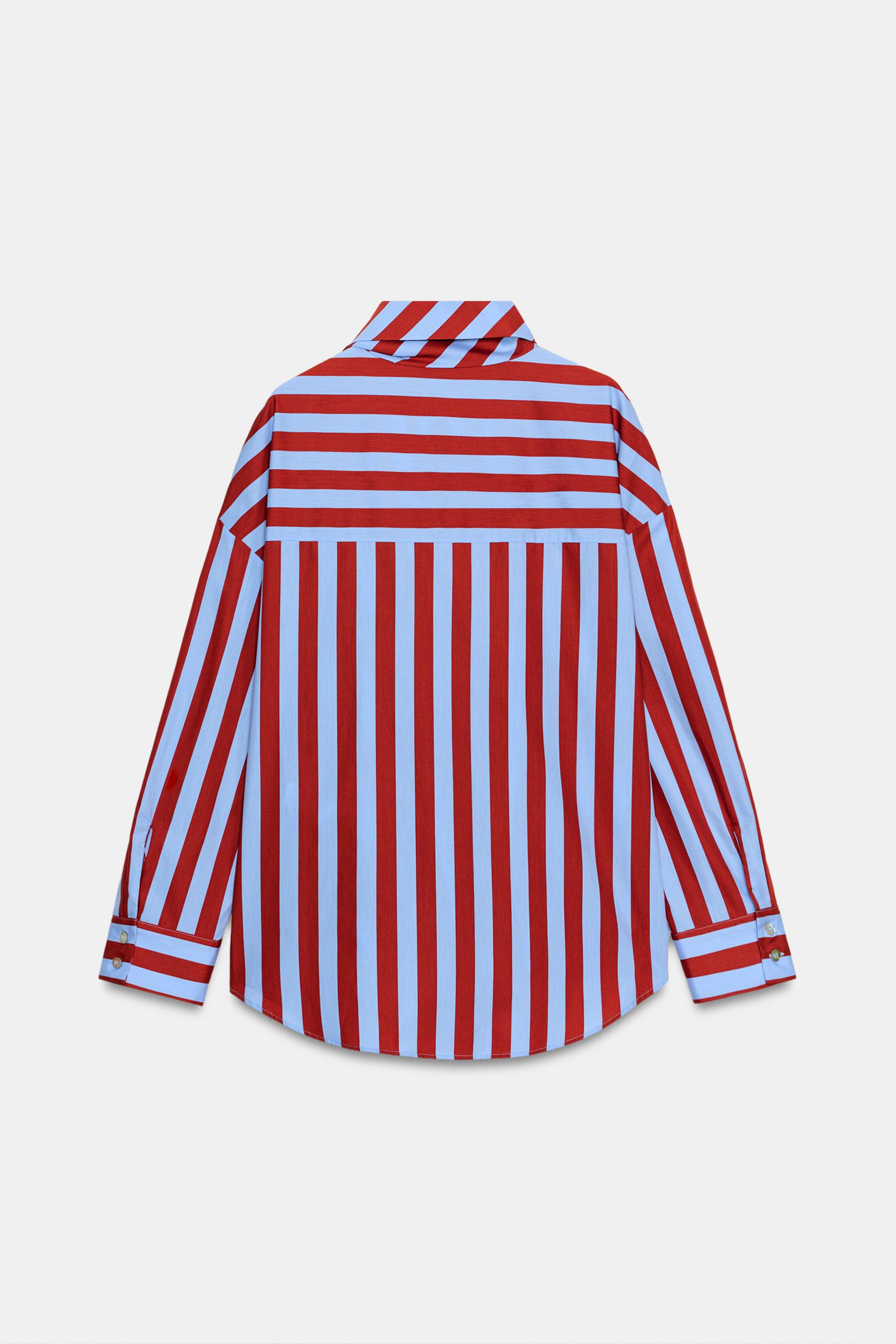 BOW NECK STRIPED SHIRT - Multicolored | ZARA Canada