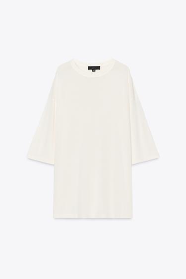 TOP OVERSIZE EN MAILLE - Écru de Zara
