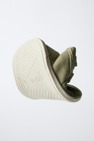 BAREFOOT COTTON PLIMSOLLS - Green by Zara - Image 1