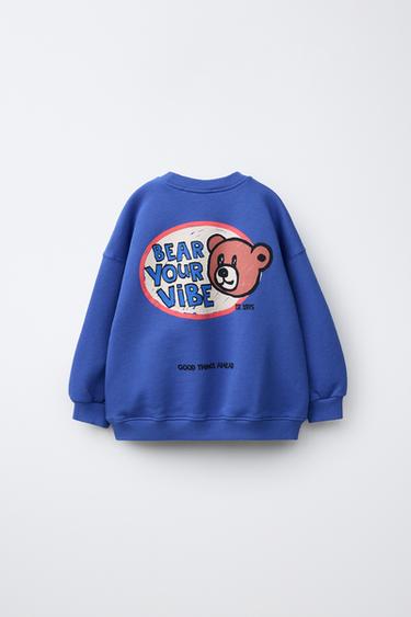 BEAR PATCH SWEATSHIRT - Bluish by Zara