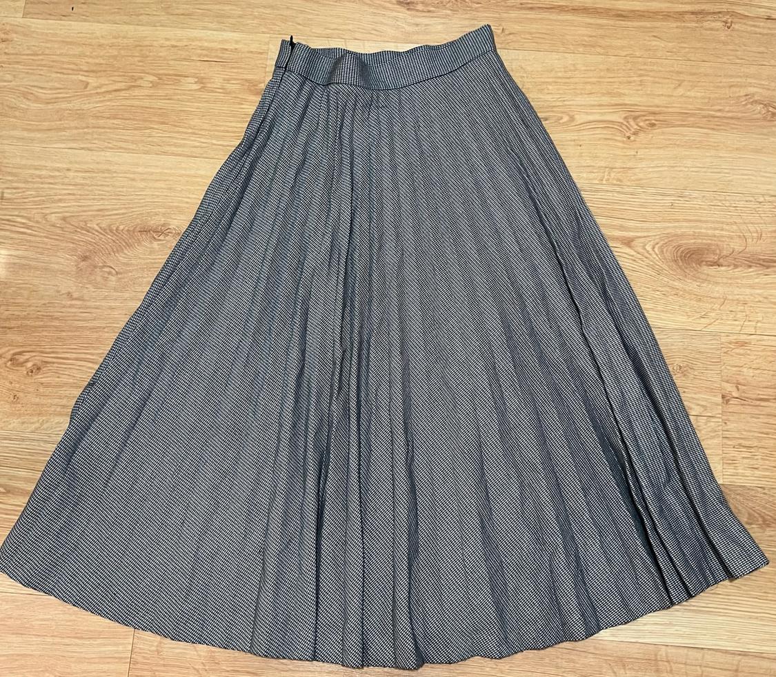 CHECKED PLEATED SKIRT - Image 4